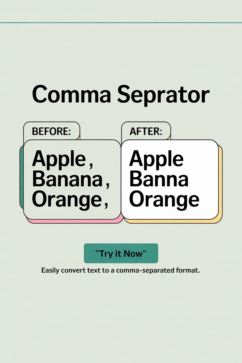 Common Uses of a Comma Separator